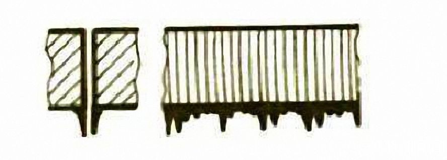 兩邊產(chǎn)生長(zhǎng)的不規(guī)則的細(xì)絲狀毛刺 兩邊產(chǎn)生長(zhǎng)的不規(guī)則的細(xì)絲狀毛刺